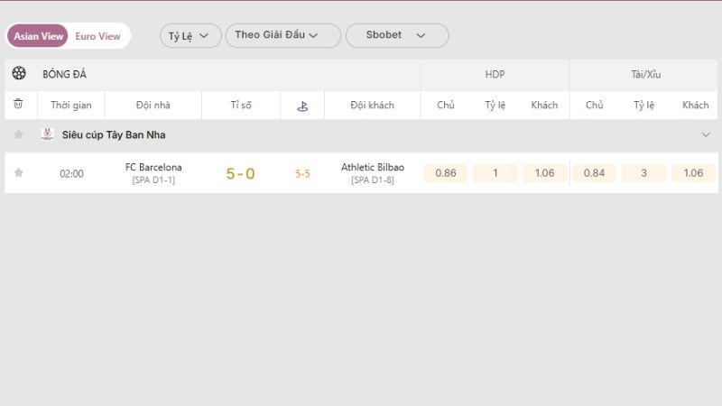 Theo dõi Siêu cúp Tây Ban Nha real-time ổn định tại KQBD 247