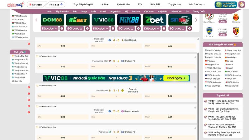 Cập nhật kết quả bóng đá nhanh nhất tại KQBD 247